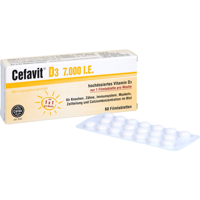 Cefavit D3 7.000 I.E. Filmtabletten, 60 pcs. Tablets