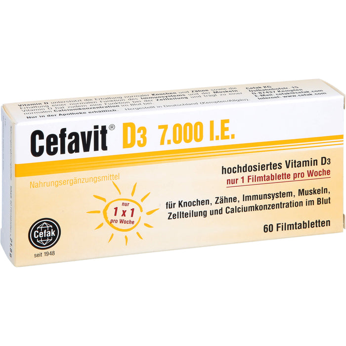 Cefavit D3 7.000 I.E. Filmtabletten, 60 pc Tablettes