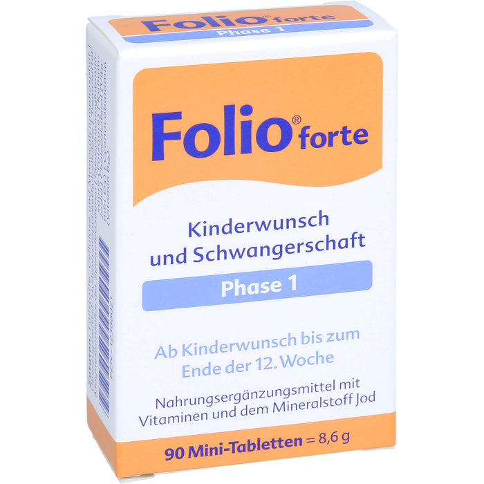 Folio forte Kinderwunsch und Schwangerschaft Phase 1 Tabletten, 90 pcs. Tablets