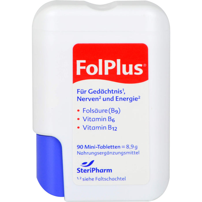 FolPlus Mini-Tabletten für Gedächtnis, Nerven und Energie, 90 St. Tabletten