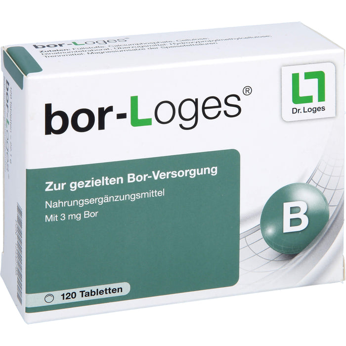 bor-Loges Tabletten zur gezielten Bor-Versorgung, 120 pc Tablettes