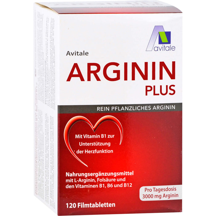 Arginin plus Vitamin B1+B6+B12+Folsäure, 120 St FTA