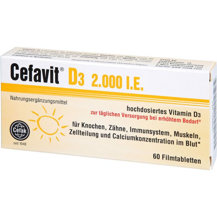 Cefavit D3 2,000 I.E., 60 St FTA