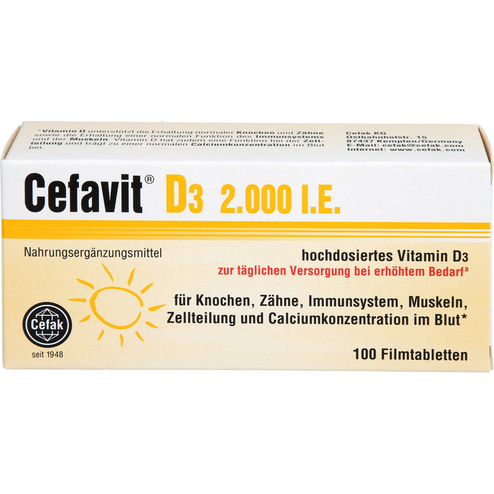 Cefavit D3 2,000 I.E., 100 St. Tabletten