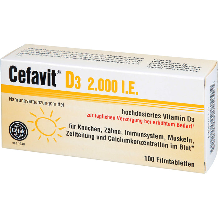 Cefavit D3 2,000 I.E., 100 pcs. Tablets