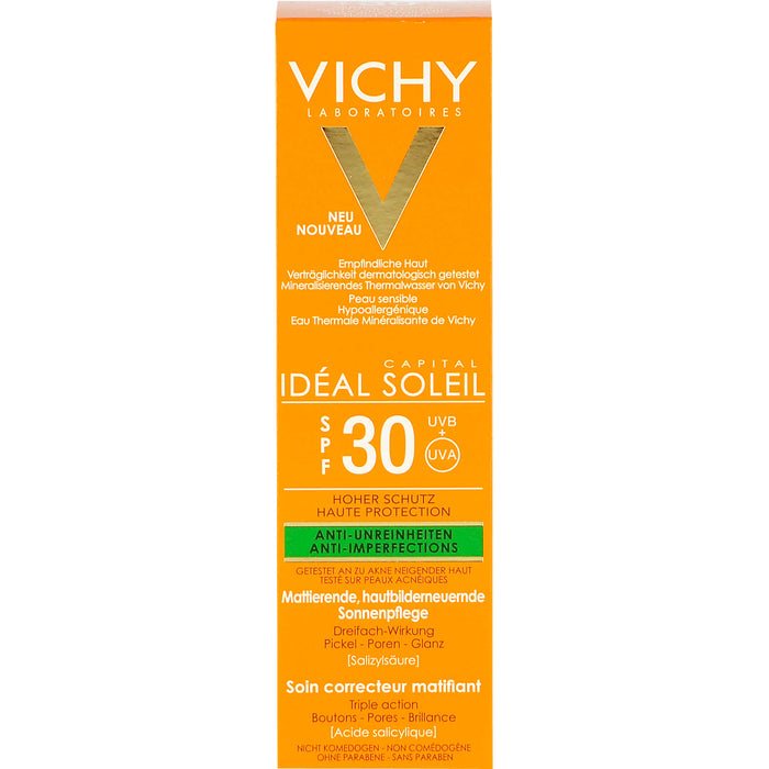 VICHY Capital Idéal Soleil Anti-Unreinheiten SPF 30 Sonnenpflege, 50 ml Cream