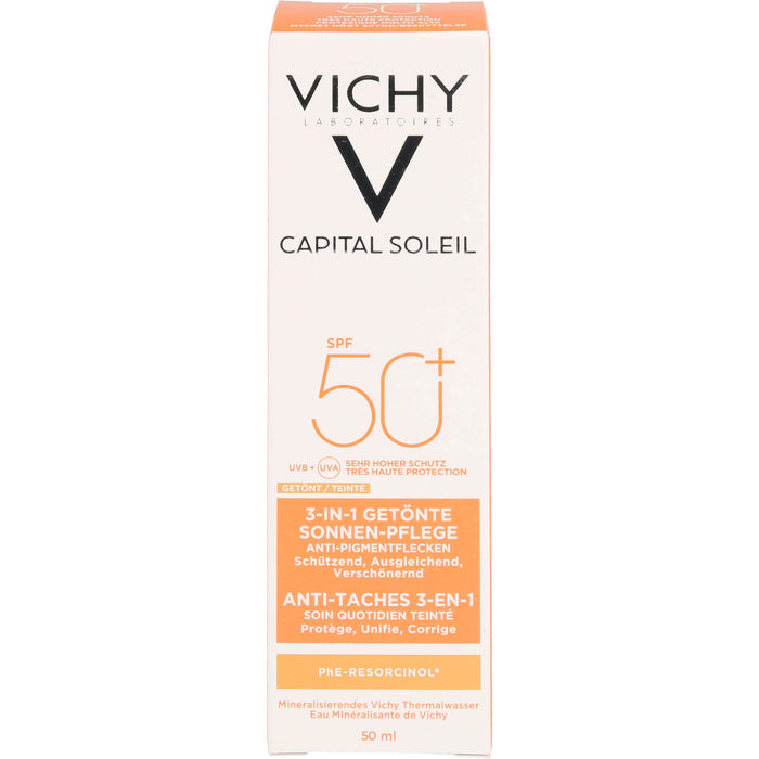 VICHY Capital Soleil 3-in-1 getönte Sonnenpflege LSF 50+, 50 ml Crème