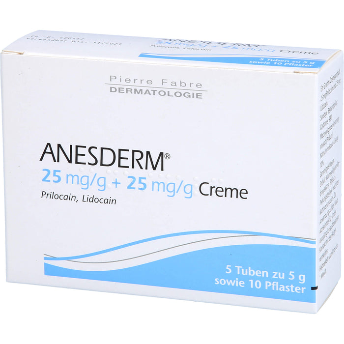 ANESDERM Set Creme Tuben sowie Pflaster, 25 g Crème