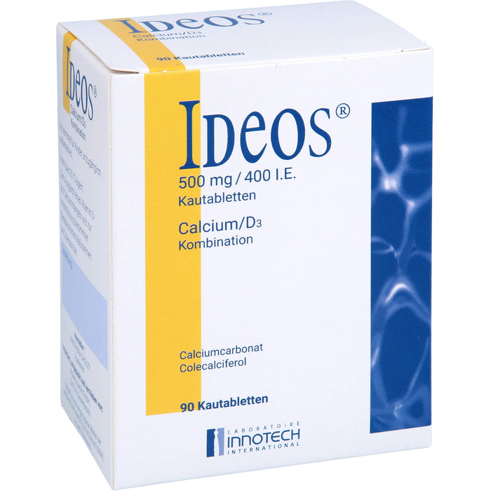 IDEOS 500 mg / 400 I.E. Kautabletten, 90 pc Tablettes