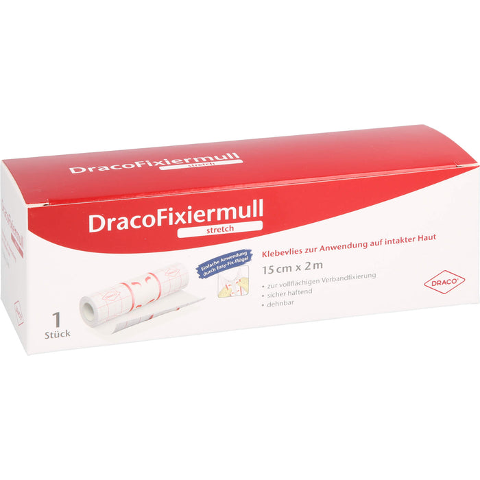 DracoFixiermull stretch 15cm x 2m, 1 St PFL