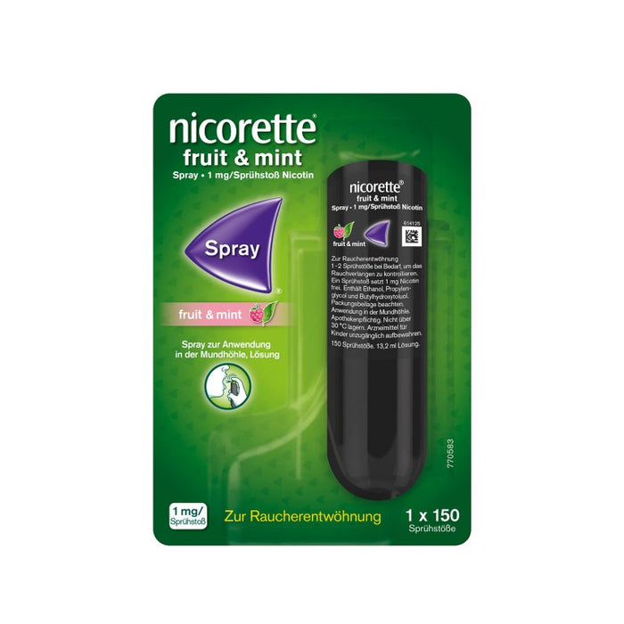 nicorette fruit & mint Spray zur Anwendung in der Mundhöhle, 1 pc Spray