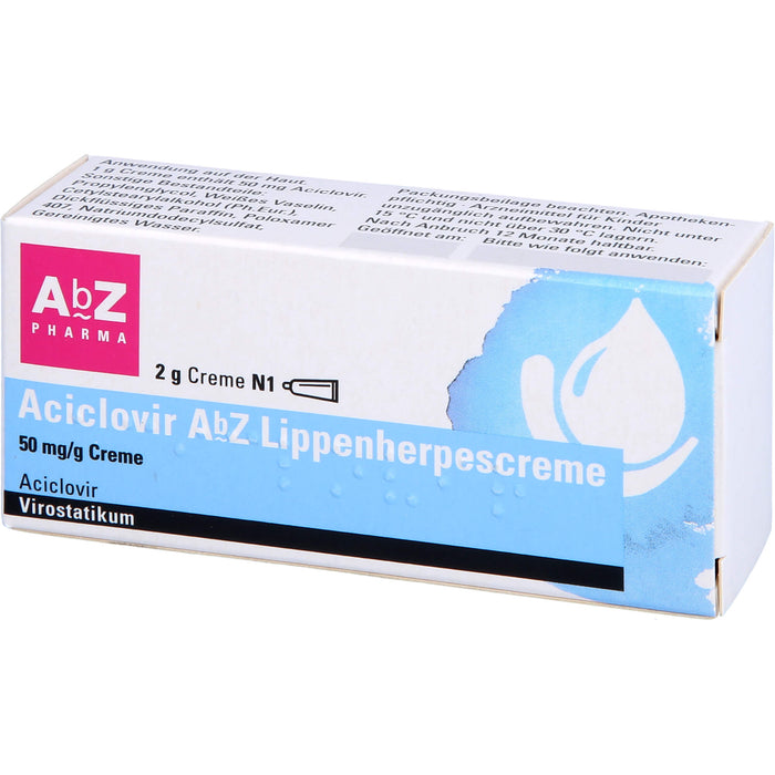 Aciclovir AbZ Lippenherpescreme 50 mg/g Creme, 2 g Cream