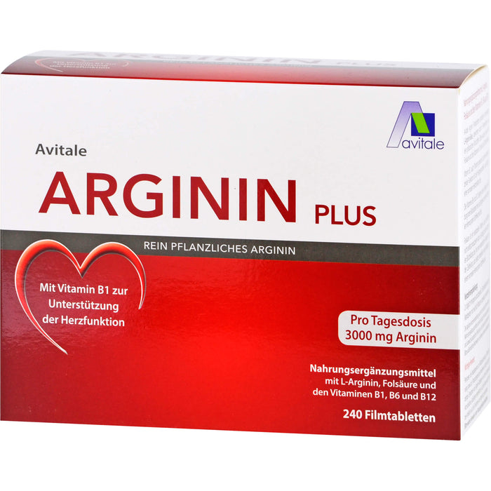 Avitale Arginin Plus Filmtabletten, 240 pc Tablettes