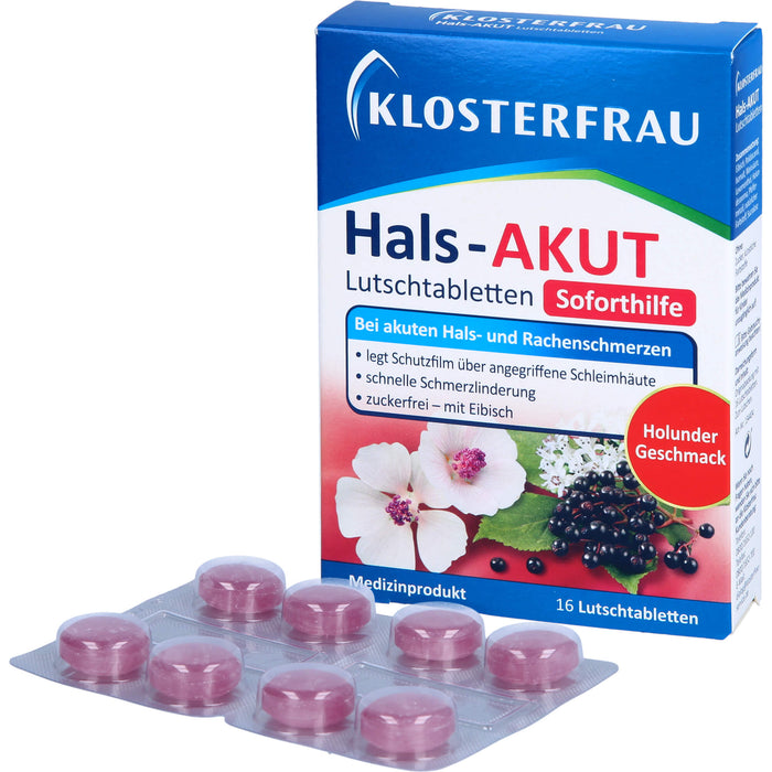 KLOSTERFRAU Hals-akut Lutschtabletten, 16 pc Tablettes