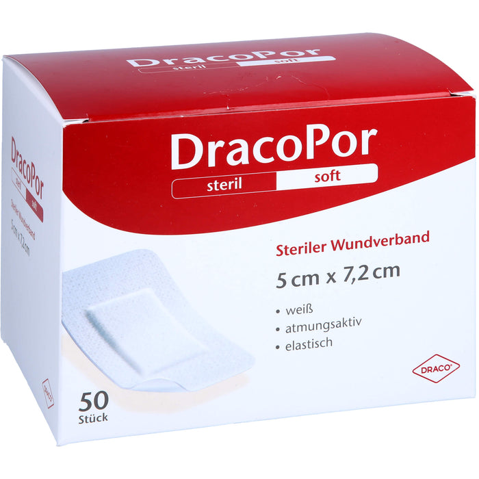 DRACOPOR Wundverband 5x7,2 cm steril, 50 St PFL