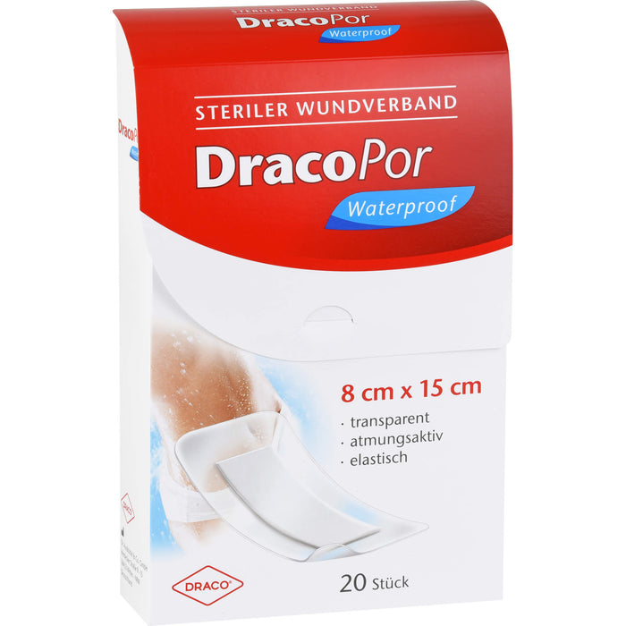 DRACOPOR waterproof Wundverband 8x15 cm steril, 20 St PFL