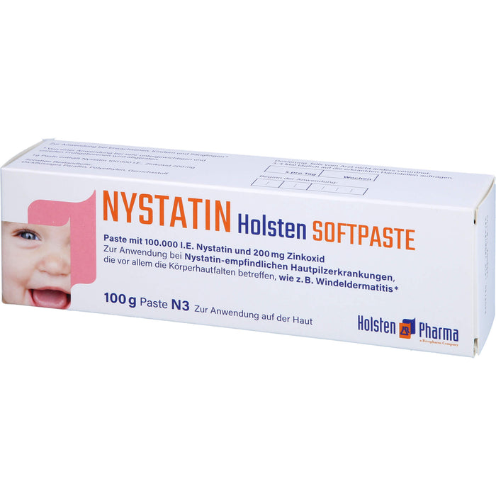 Nystatin Holsten Softpaste bei Hautpilzerkrankungen, 100 g Cream