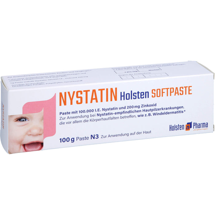 Nystatin Holsten Softpaste, Paste zur Anwendung auf der Haut, 100 g Creme