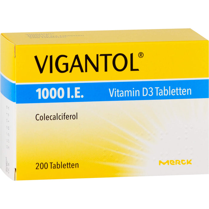 VIGANTOL 1000 I.E. Vitamin D3 Tabletten, 200 pcs. Tablets