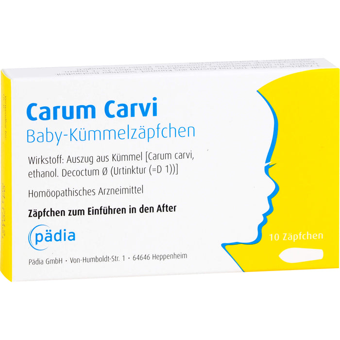 Carum carvi Baby-Kümmelzäpfchen, 10 pc Suppositoires