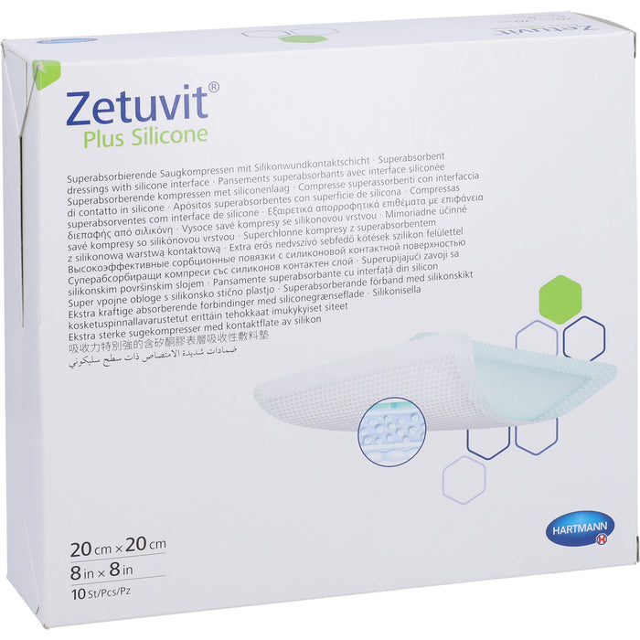 Zetuvit Plus Silicone steril 20x20 cm, 10 St