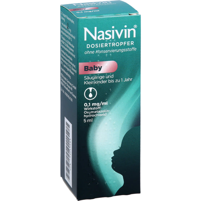 Nasivin Dosiertropfer ohne Konservierungsstoffe Baby, 5 ml Solution