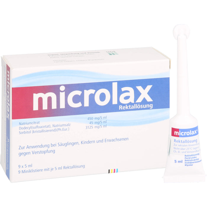 microlax Miniklistier Rektallösung Reimport EurimPharm, 9 pc Lavements