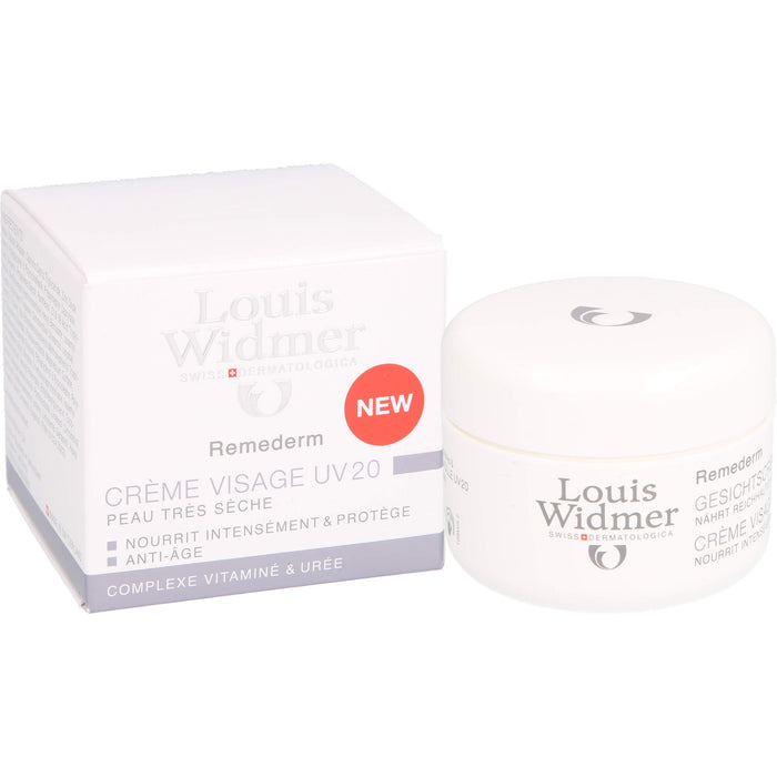 Louis Widmer Remederm Gesichtscreme UV 20, 50 ml Creme