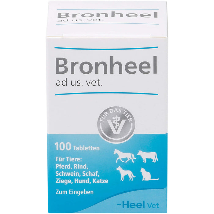 Bronheel ad us. vet. Tabletten für Pferd, Rind, Schwein, Schaf, Ziege, Hund, Katze, 100 St. Tabletten