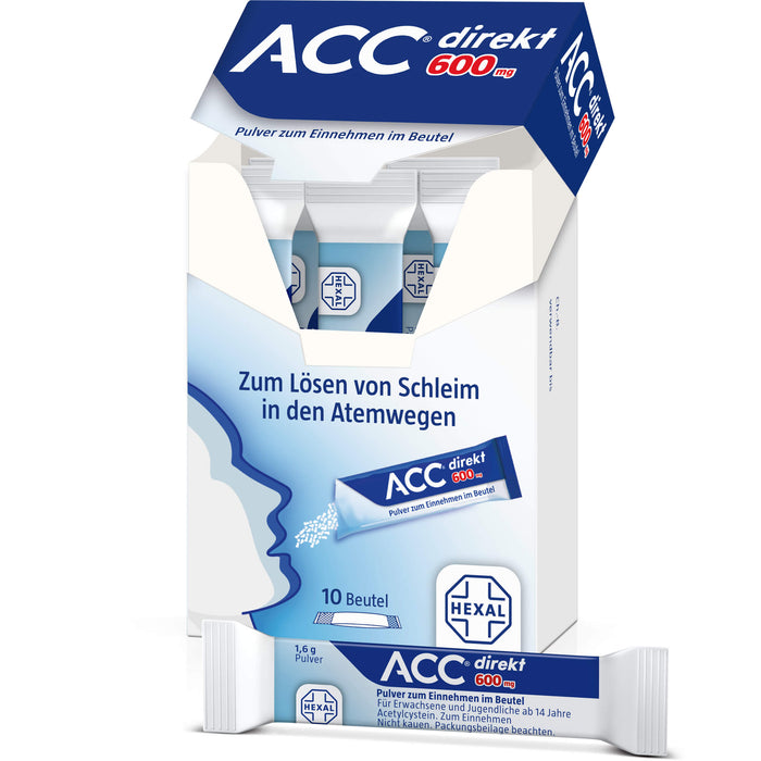 ACC direkt 600 mg Pulver, 10 pc Sachets