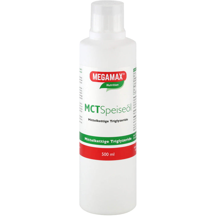 MEGAMAX Nutrition MCT Speiseöl Mittelkettige Triglyzeride, 500 ml Huile