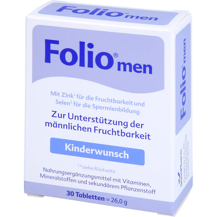 Folio men Kinderwunsch Tabletten, 30 pc Tablettes