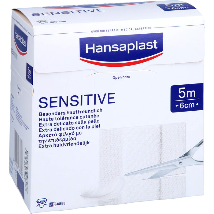 Hansaplast Sensitive 5 m x 6 cm Pflaster, 1 St. Pflaster