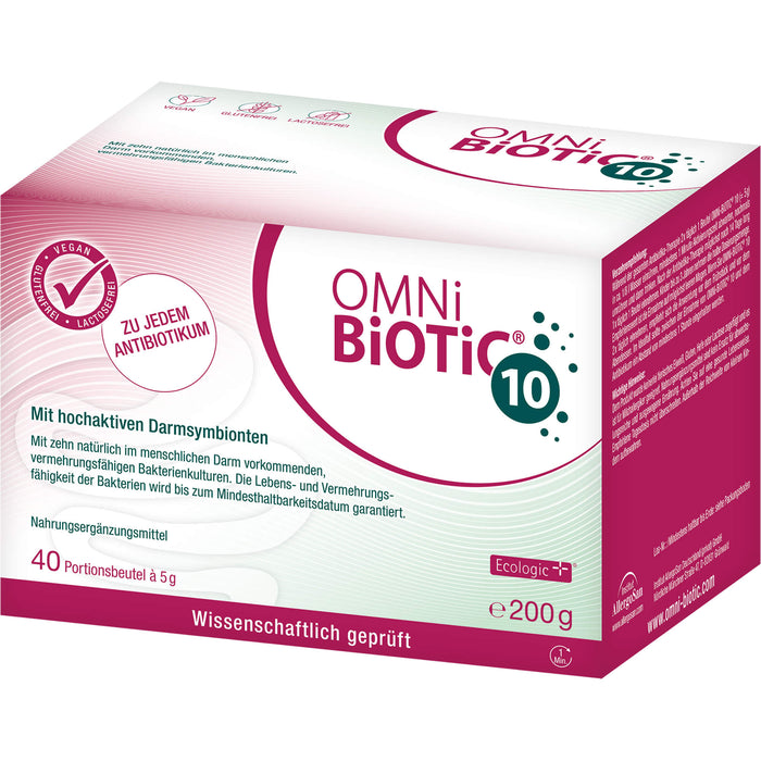 OMNi BiOTiC 10 Pulver mit hochaktiven Darmsymbionten, 40 St. Beutel