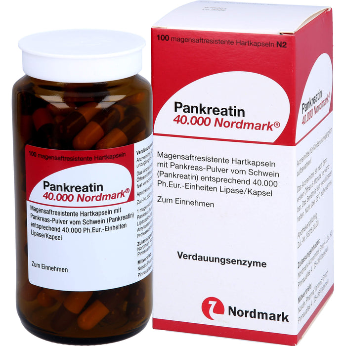 Pankreatin 40.000 Hartkapseln bei exokriner Pankreasinsuffizienz, 100 St. Kapseln