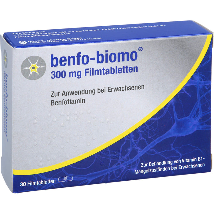 benfo-biomo 300 mg Filmtabletten bei Vitamin B1-Mangelzuständen, 30 pc Tablettes