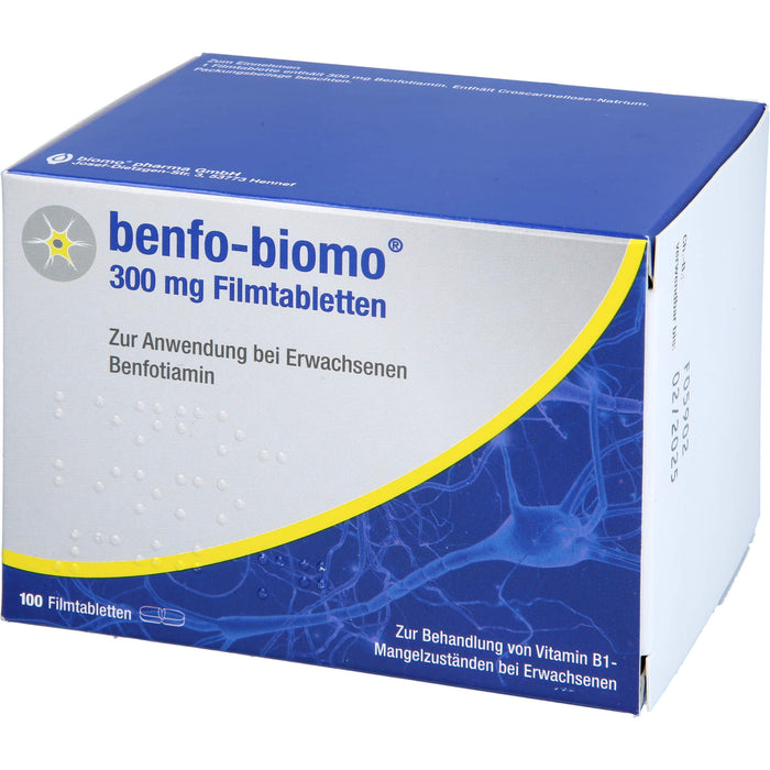 Benfo-biomo 300 mg Filmtabletten bei Vitamin B1-Mangelzuständen, 100 St. Tabletten