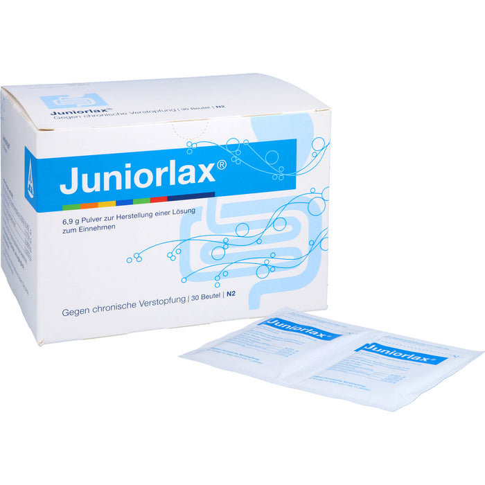 Juniorlax Pulver bei chronischer Verstopfung bei Kindern im Alter von 2 bis 11 Jahren, 30 pcs. Sachets