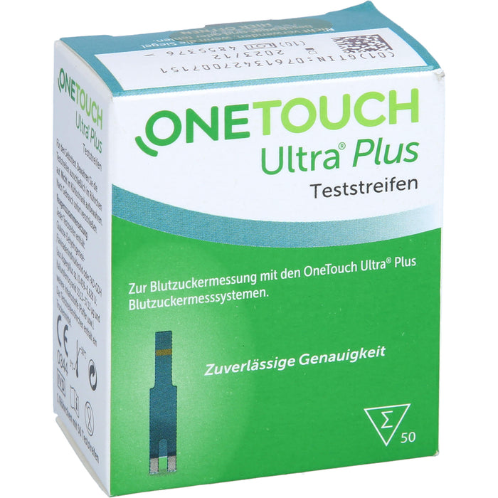 ONETOUCH Ultra Plus Teststreifen zur Blutzuckermessung, 50 pcs. Test strips