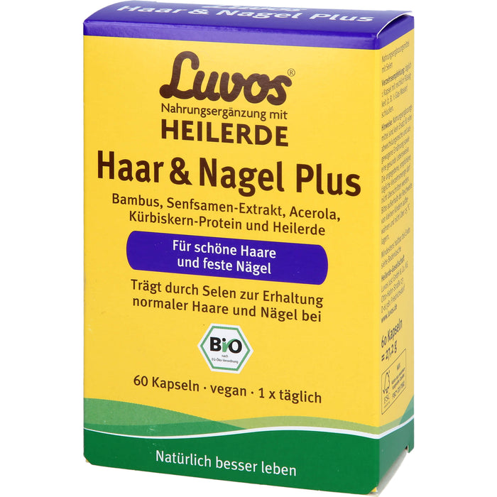 Luvos Heilerde Bio Haar & Nagel Plus Kapseln, 60 pc Capsules