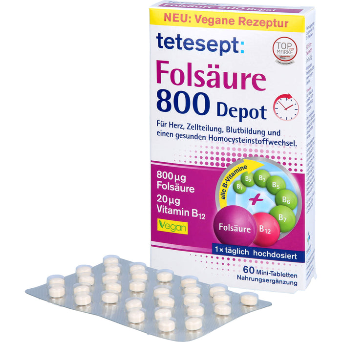 tetesept Folsäure 800 Depot, 60 St FTA