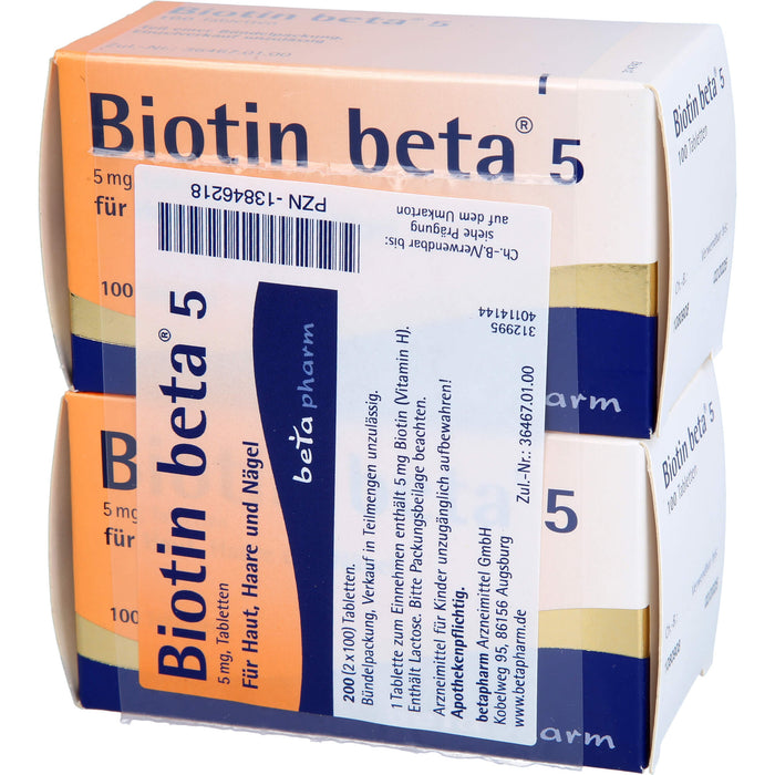 Biotin beta 5 Tabletten, 200 pcs. Tablets