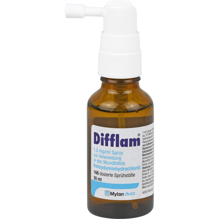 Difflam Spray zur Behandlung von Schmerzen im Mund- und Rachenraum, 30 ml Solution