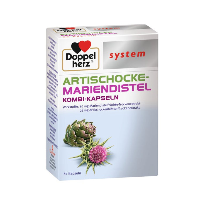 Doppelherz system Artischocke-Mariendistel Kombi-Kapseln, 60 St. Kapseln