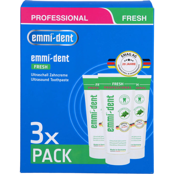 emmi-dent Ultraschall Zahncreme 3 Fresh Set, 3 St ZCR