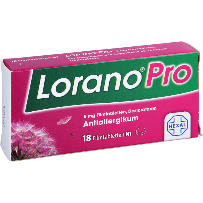 Lorano Pro Filmtabletten Antiallergikum, 18 pc Tablettes