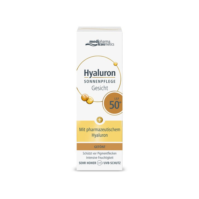 medipharma cosmetics Hyaluron Sonnenpflege Gesicht getönt LSF 50+, 50 ml Cream