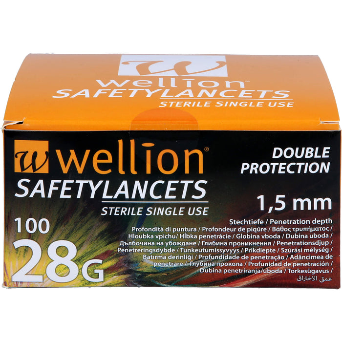 Wellion Safetylancets 28G Sicherheitseinmallanz, 100 St LAN