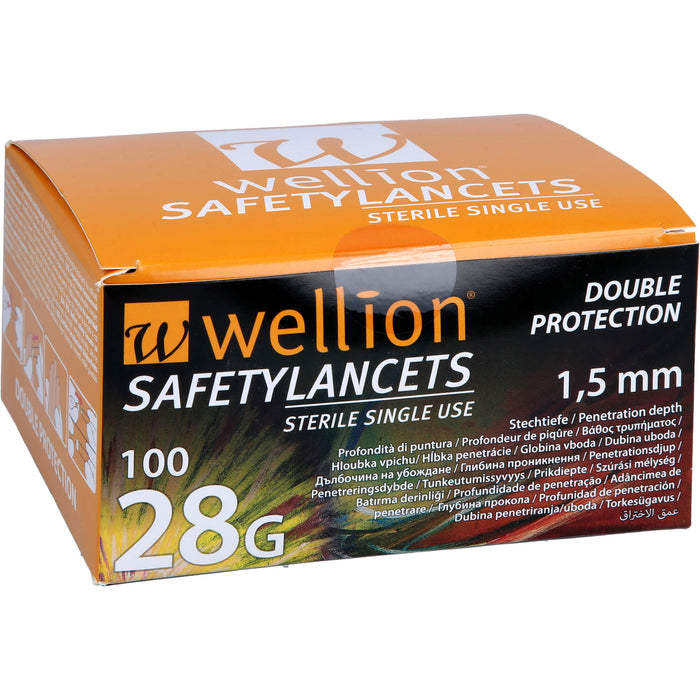 Wellion Safetylancets 28G Sicherheitseinmallanz, 100 St LAN