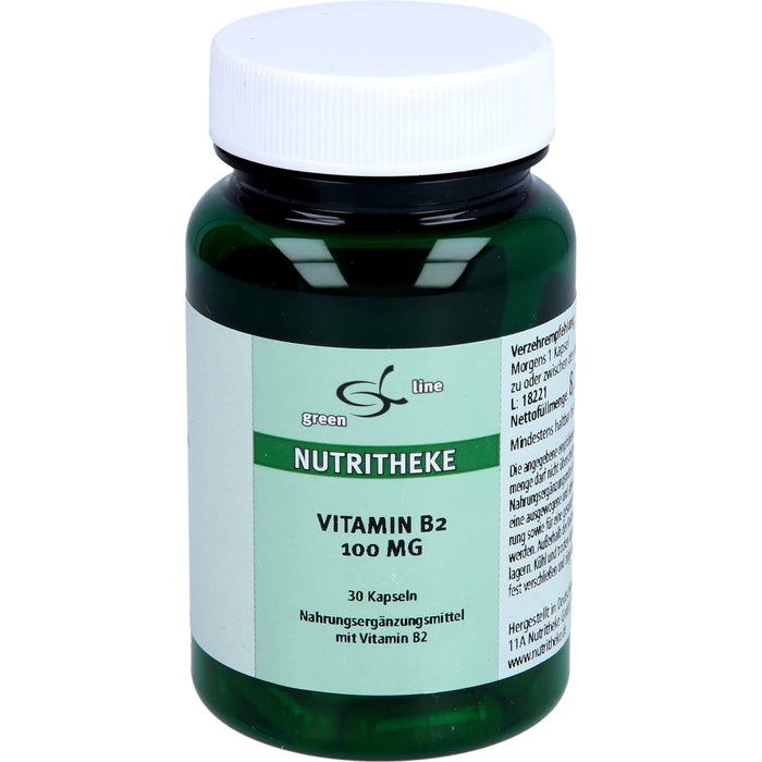 Green Line Nutritheke Vitamin B2 100 mg Kapseln, 30 St. Kapseln